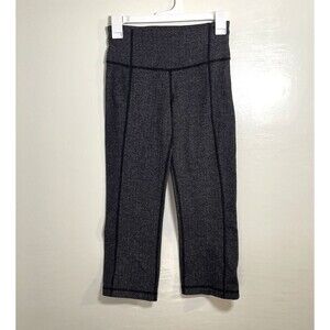 Lululemon Herringbone Crop Knit Leggings Women's Size 4 Activewear Fitness Yoga
